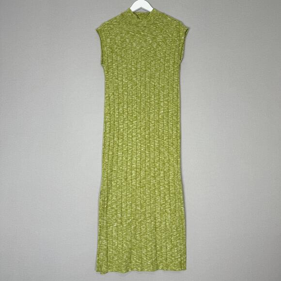 Anthropologie Saturday Sunday Elisabeth Maxi Dress Womens Small Green Rib Knit - Picture 3 of 13
